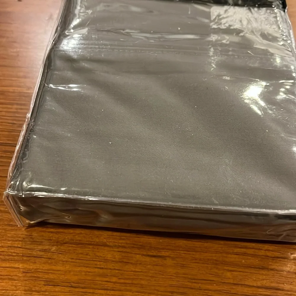 Ralph Lauren Dunham King pillowcase x 2 Charcoal Gray 300ct 21x40 pillow cases